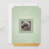 フローラ淡い色のグリーン愛するメモリテンプレート招待状 招待状 (正面)