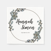 フローラ淡い色のヴィンテージラ結婚ベンダー スタンダードカクテルナプキン (正面)