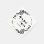 フローラ淡い色のヴィンテージラ結婚ベンダー スタンダードカクテルナプキン (角)