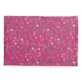 フローラ深いピンク |モノグラム |聖なる書物、 経典 枕カバー (裏面-左)