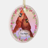 フローラ深紅色オーナメント セラミックオーナメント (右)