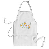 フローラ渦巻きパターン(オレンジと黄色の花) スタンダードエプロン (正面)