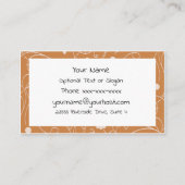 フローラ渦巻形のモノグラム名刺 名刺 (裏面)