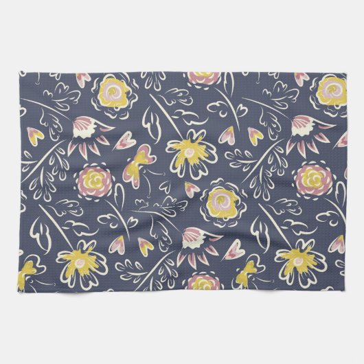 フローラ渦 キッチンタオル (横)