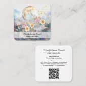 *~*フローラ満月の花Ethereal QR - AP70 スクエア名刺 (正面/裏面)