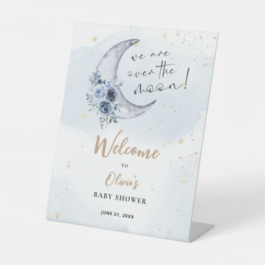 フローラ満月の赤ちゃんシャワーへようこそ 台座サイン (正面)