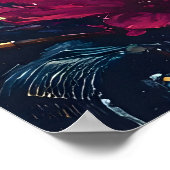 フローラ溶接機抽象芸術溶接鮮やか術 ポスター (角)