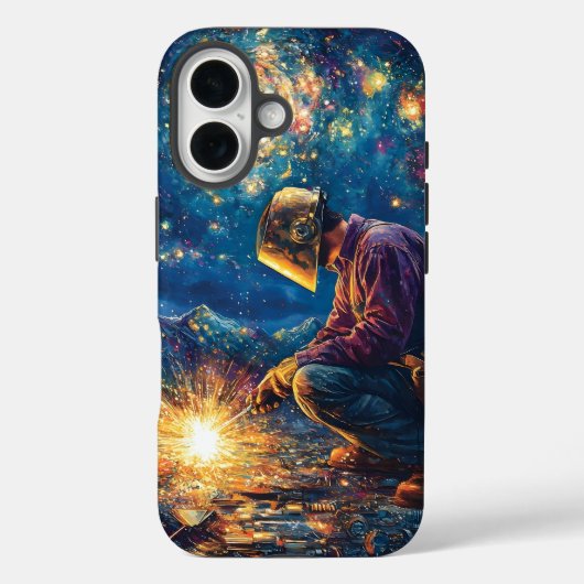 フローラ溶接機抽象芸術溶接鮮やか術 Case-Mate iPhoneケース (裏面)