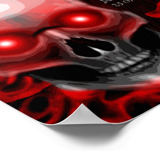 フローラ濃厚なゴシックスカルドリンクのメニューの看板 ポスター (角)