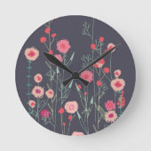 フローラ濃 ラウンド壁時計 (正面)