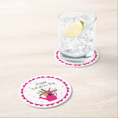 フローラ灌水缶バレンタインID735 ラウンドペーパーコースター (インサイチュ)