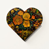 フローラ火花ハート型ノートブック ノートブック (裏面)