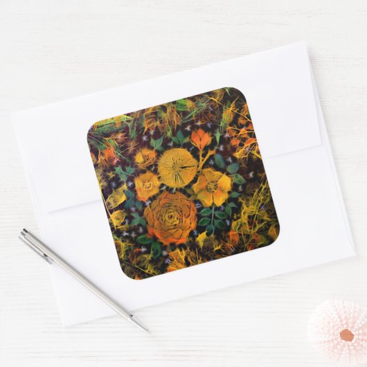 フローラ火花 スクエアシール (封筒)