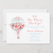 フローラ熱い空気の赤ちゃん彼女が行く場所をシャワー 招待状 (正面)