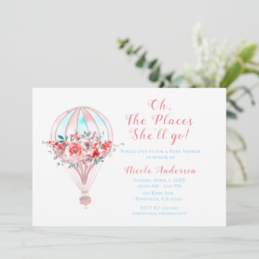 フローラ熱い空気の赤ちゃん彼女が行く場所をシャワー 招待状 (スタンド正面)