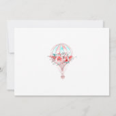 フローラ熱い空気の赤ちゃん彼女が行く場所をシャワー 招待状 (裏面)