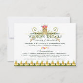 フローラ熱エレガント帯夏の結婚詳細 招待状 (正面)