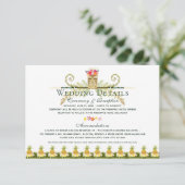フローラ熱エレガント帯夏の結婚詳細 招待状 (スタンド正面)