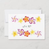 フローラ熱エレガント帯夏の結婚詳細 招待状 (裏面)