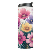 フローラ熱タンブラー – 絶縁トラベルカップ タンブラー (回転左)