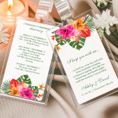 フローラ熱帯ハイビスカスの旅程バッジ挿入 名刺