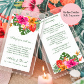 フローラ熱帯ハイビスカスの旅程バッジ挿入 名刺