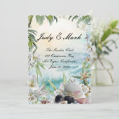 フローラ熱帯ビーチ結婚式メニューカード メニュー (スタンド正面)