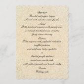 フローラ熱帯ビーチ結婚式メニューカード メニュー (裏面)