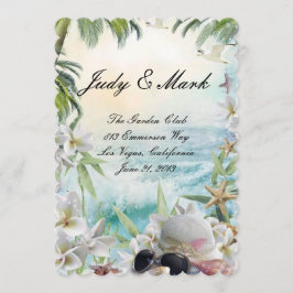 フローラ熱帯ビーチ結婚式メニューカード メニュー