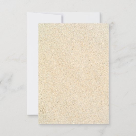 フローラ熱帯ビーチ結婚式日付カードを保存 セーブザデート (裏面)