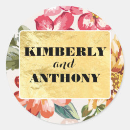 フローラ熱帯ビーチ行先結婚式 ラウンドシール