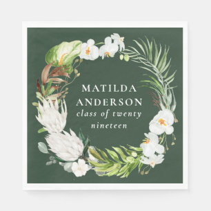 フローラ熱帯リース卒業パーティー スタンダードランチョンナプキン