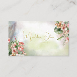 フローラ熱帯植物エレガントモダン 名刺