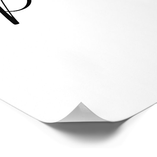 フローラ熱帯行先結婚式のウェルカムサイン ポスター (角)