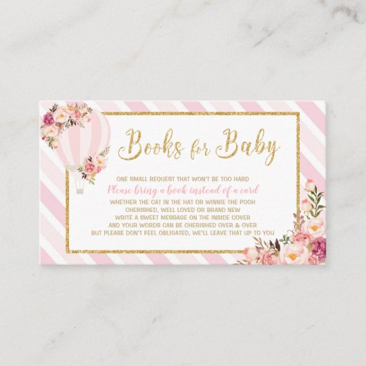 フローラ熱気球で本を持ち込む エンクロージャーカード (正面)