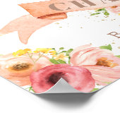 フローラ熱気球の動物の女の子の誕生状態 ポスター (角)