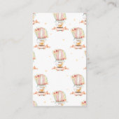 フローラ熱気球の赤ん坊の動物が本を持ってくる エンクロージャーカード (裏面)