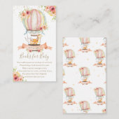 フローラ熱気球の赤ん坊の動物が本を持ってくる エンクロージャーカード (正面/裏面)