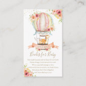 フローラ熱気球の赤ん坊の動物が本を持ってくる エンクロージャーカード (正面)