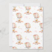 フローラ熱気球ベビーシャワーbyメール動物 招待状 (裏面)