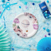 フローラ熱気球旅行ブライダルシャワー ペーパープレート (パーティー)