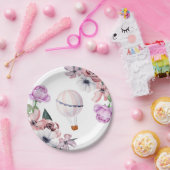 フローラ熱気球旅行ブライダルシャワー ペーパープレート (パーティー)