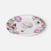 フローラ熱気球旅行ブライダルシャワー ペーパープレート (アングル)