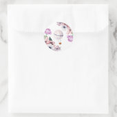 フローラ熱気球旅行ブライダルシャワー ラウンドシール (バッグ)