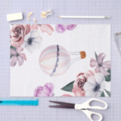 フローラ熱気球旅行ブライダルシャワー 薄葉紙 (クラフト)