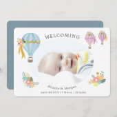 フローラ熱気球誕生のお知らせカード (正面/裏面)