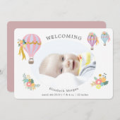 フローラ熱気球誕生のお知らせカード (正面/裏面)