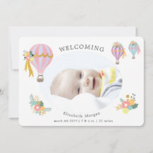 フローラ熱気球誕生のお知らせカード