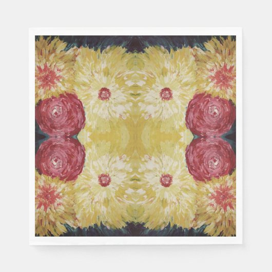 フローラ爆発の抽象絵画関数 スタンダードランチョンナプキン (正面)