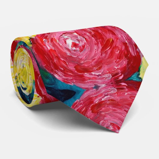 フローラ爆発の抽象絵画関数 ネクタイ (ロール)